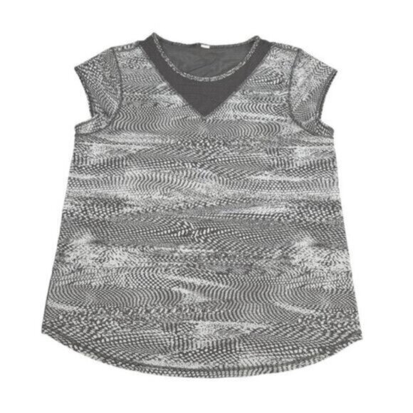 Lululemon For The Run Short Sleeves Womens Size 4 Swerve Vapor Metal Grey - Picture 4 of 7